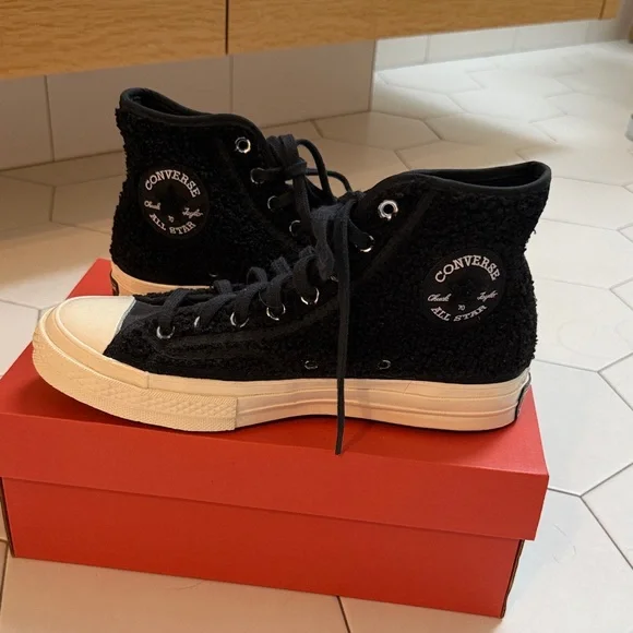 Converse Chuck 70 Varsity Hi Sherpa High-Top Sneakers Black M6.5/W8.5 $90 NIB - Picture 7 of 8